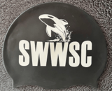 Black swim caps